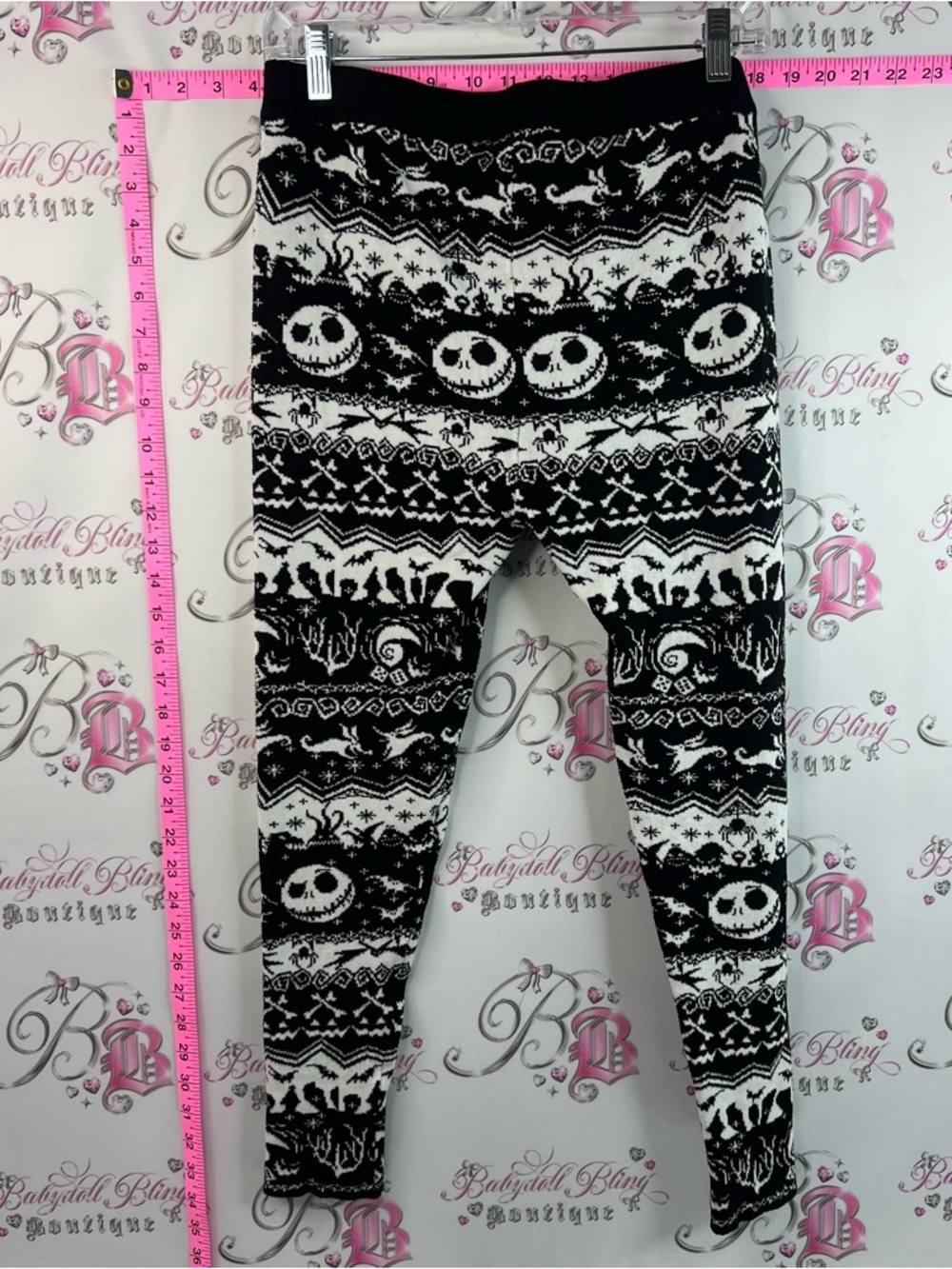 Disney leggings tights Black & White Jack Skellington Patterned nightmare - Picture 2 of 12